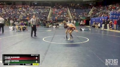 4A 120 lbs Cons. Round 1 - Asher Watson, Cox Mill vs Tyler Klemmer, New Bern