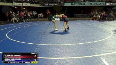 109 lbs Champ. Round 2 - Jenavi Alejandro, Tiffin University vs Alanna Barberio, East Stroudsburg University