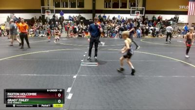 61 lbs Quarterfinal - Paxton Holcombe, Carolina Reapers vs Grady Finley, Dixie Hornets