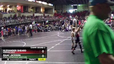 45 lbs Champ. Round 2 - Isaac Jackson, O`Neill Leprechaun Wrestling vs Alexander Sheard, Nebraska Boyz