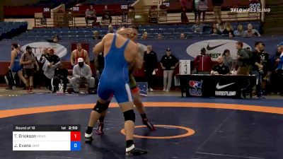 130 kg Prelims - Toby Erickson, Army WCAP vs Jacob Evans, Unattached