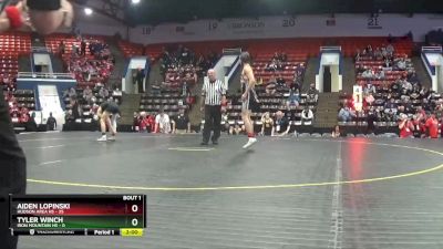 126 lbs Quarterfinals (8 Team) - Aiden Lopinski, Hudson Area HS vs Tyler Winch, Iron Mountain HS