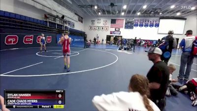 78 lbs 1st Place Match - Dylan Hansen, Douglas WC vs Cade Chaos Myers, Green River Grapplers