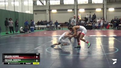 133 lbs Cons. Semi - Wilson Gomes, Bridgewater State University vs Michael Gonyea, Castleton University