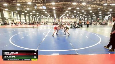 115 lbs Rd# 5- 3:45pm Friday Final Pool - Hunter Eek, Team Michigan vs Issac Leonard, Scorpions