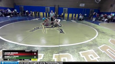 140lbs Cons. Round 7 - Isabella Crave, Shorewood (Girls) vs Jackie Benson, Ballard (Girls)