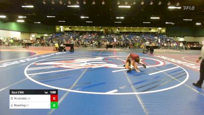 132 lbs Consi Of 64 #1 - Daniel Krutules, GA vs Jackson Rowling, NC