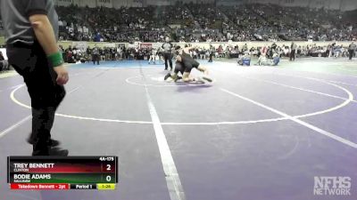 4A-175 lbs Quarterfinal - Trey Bennett, Clinton vs Bodie Adams, Sallisaw