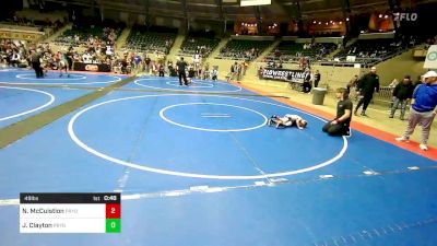 49 lbs Semifinal - Nash McCuistion, Pryor Tigers vs Jayce Clayton, Pryor Tigers