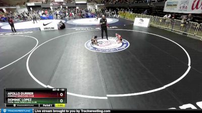 63 lbs Cons. Round 4 - Dominic Lopez, Total Kaos Wrestling Club vs Apollo Durrer, Oakdale Wrestling Club