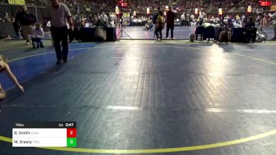 74 lbs Round Of 32 - Brayden Smith, Connellsville vs Miles Greely, Trinity