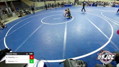 100 lbs Quarterfinal - Gage Rackley, Oklahoma Wrestling Academy vs Leyton Garcia, Randall Youth Wrestling Club