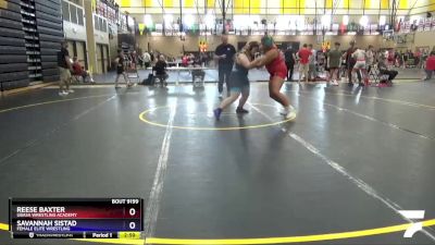 225 lbs Round 5 - Reese Baxter, Ubasa Wrestling Academy vs Savannah Sistad, Female Elite Wrestling