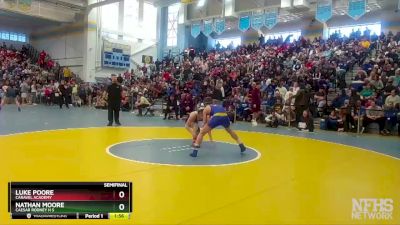 132 lbs Semifinal - Luke Poore, Caravel Academy vs Nathan Moore, Caesar Rodney H S