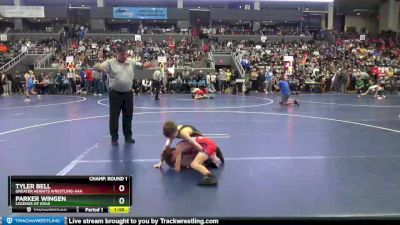 70 lbs Champ. Round 1 - Parker Wingen, Legends Of Gold vs Tyler Bell, Greater Heights Wrestling-AAA