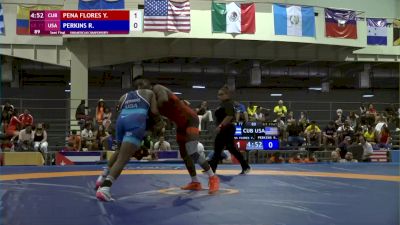 77 kg Semifinal - Yosvanys Pena, CUB vs Ravaughn Perkins, USA