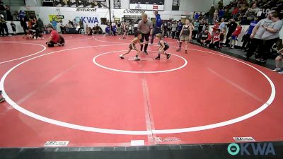 43 lbs Quarterfinal - Lachlan Forrest, Vinita Kids Wrestling vs Jantzen Duran, Jay Wrestling Club