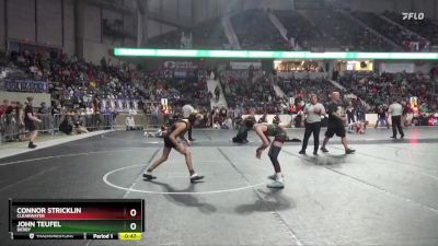 88 lbs Cons. Round 2 - Connor Stricklin, Clearwater vs John Teufel, Derby