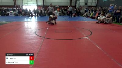 125 lbs Quarterfinal - Marco Loss, CRM vs Jeremy Negron, Yale Street