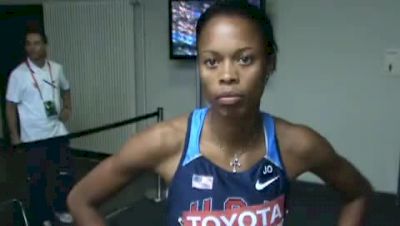 Muna Lee after 100 Semis 2009 IAAF World Championships