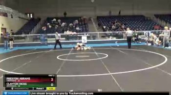 106 lbs Placement Matches (8 Team) - Clayton Hicks, Brunswick vs Preston Abrams, Creekview