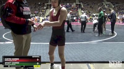 6A 106 lbs Semifinal - Justin Harbin, Brookwood Jr-Sr vs Wyatt Chavez, Mountain Brook