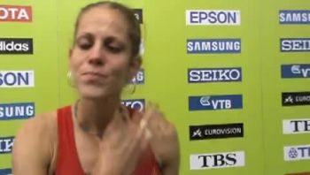 Natalia Rodriguez Disqualified 1500 Champ part 2 2009 IAAF World Track Champs