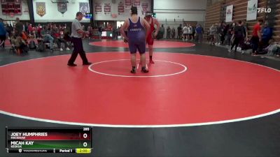 285 lbs Round 2 - Joey Humphries, Mackinaw vs Micah Kay, Keokuk