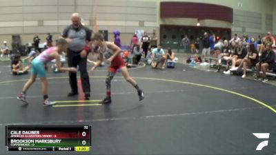 72 lbs Finals (8 Team) - Cale Dauber, American Gladiators-Venom vs Brookson Marksbury, Copperheads