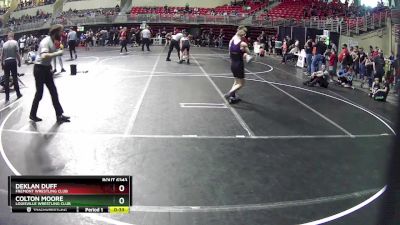 130 lbs Semifinal - Deklan Duff, Fremont Wrestling Club vs Colton Moore, Louisville Wrestling Club