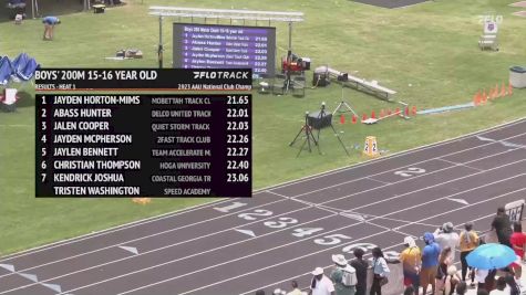 Youth Women's 200m, Finals 1 - Age 17-18