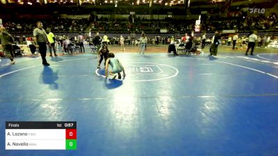 107 lbs Final - Aitana Lozano, Fightin Irish Wrestling Club vs Ava Novello, Mahwah