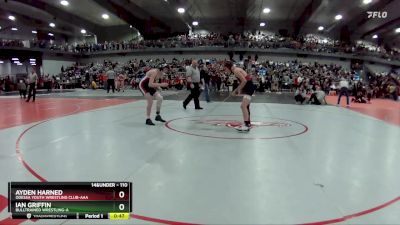 110 lbs Cons. Round 3 - Ian Griffin, BullTrained Wrestling-A  vs Ayden Harned, Odessa Youth Wrestling Club-AAA