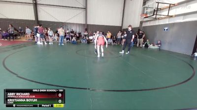 130 lbs Cons. Semi - Abby Richard, Peninsula Wrestling Club vs Kristianna Boyum, COWA