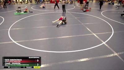 92 lbs Quarterfinal - Chael Johnson, New Ulm Rolling Thunder Wrestling Club vs Tate Kirkpatrick, Anoka Youth Wrestling