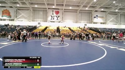 59 lbs Semifinal - Lorenzo Palmiotto, Empire Wrestling Academy vs Jai`kiah Drisdom, Purple Eagles Wrestling Academy