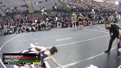 132 lbs Quarterfinals (8 Team) - Markis Owens, Kansas Cobras vs Carston Bartlett, Wyoming Renegades