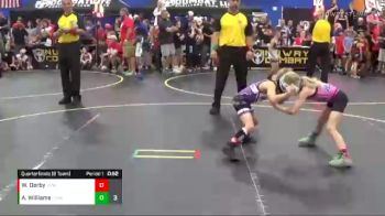 49 lbs Quarterfinals (8 Team) - Alaina Williams, The Funky Singlets vs Wiley Derby, Untouchables White