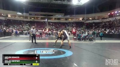 4A 215 lbs Semifinal - Jaylen Ignacio, Aztec vs Nolan Dempsey, Newcomb