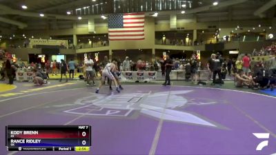 182 lbs Cons. Round 3 - Kody Brenn, KS vs Rance Ridley, OK