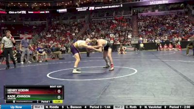 3A-152 lbs Cons. Round 2 - Henry Koehn, Cedar Falls vs Kade Johnson, Spencer