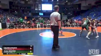 182 lbs Quarterfinals (8 Team) - Colten Stevens, Yorkville (H.S.) vs Evan Grazzini, Elmhurst (York)