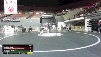 140 lbs Semifinal - Sophia Crews, California vs Eloisa Ruiz, Madera South High School Wrestling