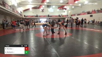 120 lbs Final - Brandon Bowles, FL vs Gavin Richard, NH