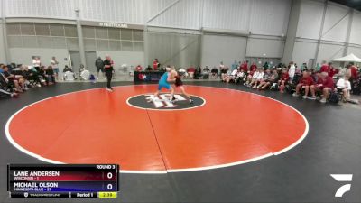 126 lbs Round 3 (8 Team) - Lane Andersen, Wisconsin vs Michael Olson, Minnesota Blue