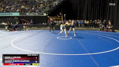 123 lbs Cons. Round 2 - Angela LoRusso, Adrian College vs Hannah Suboni-Kaufman, Augustana (IL)