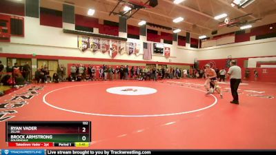 132 lbs Quarterfinal - Ryan Vader, Zillah vs Brock Armstrong, Goldendale