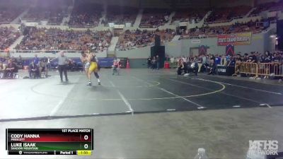 D3-190 lbs 1st Place Match - Luke Isaak, Shadow Mountain vs Cody Hanna, Prescott