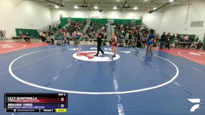 115 lbs 1st Place Match - Lilly Quintanilla, Thermopolis Wrestling Club vs Brianna Uhrig, Green River Grapplers Wrestling