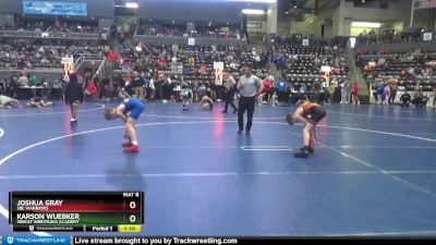 90 lbs Cons. Round 3 - Karson Wuebker, Sebolt Wrestling Academy vs Joshua Gray, SBL Warriors